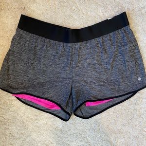 Charcoal gray workout shorts